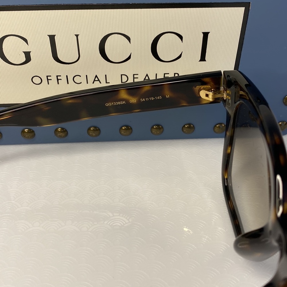 New🔥🔥 - GUCCI GG1338SK THICK RIM SUNGLASSES IN BROWN - Picture 10 of 16